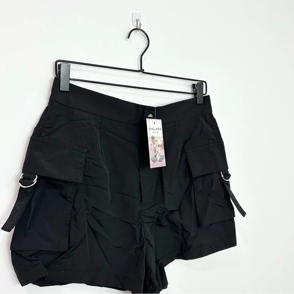 Halara High Waisted Button Zipper Flap Pocket Casual Cargo Shorts 3'' large - Picture 3 of 7